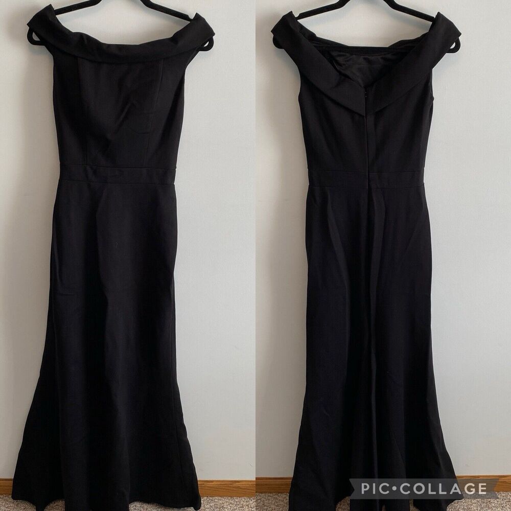 Sherri Hill Black Off-Shoulder Prom Dress